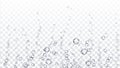 Underwater Bubbles Transparent Vector. Water Pure Water Droplets Condensed. Effervescent Medicine. Isolated On