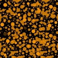 Bubbles vector seamless pattern. Yellow black color beer texture. eps10 Royalty Free Stock Photo