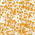 Bubbles vector seamless pattern. Yellow white color beer texture Royalty Free Stock Photo
