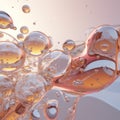 Bubbles in water. Abstract background. 3D rendering. Royalty Free Stock Photo