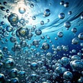 Bubbles in water Royalty Free Stock Photo