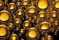 Bubbles in Water Oil beer gold Beautiful abstract Royalty Free Stock Photo