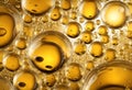 Bubbles in Water Oil beer gold Beautiful abstract Royalty Free Stock Photo