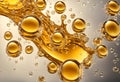 Bubbles in Water Oil beer gold Beautiful abstract Royalty Free Stock Photo