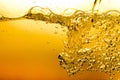 Bubbles in Water Oil beer gold Beautiful Royalty Free Stock Photo