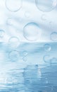 Bubbles on the water surface, 3d rendering Royalty Free Stock Photo