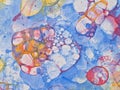 Bubbles watercolor blue Royalty Free Stock Photo