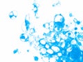 Bubbles watercolor blue isolated froth