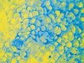 Bubbles watercolor yellow blue froth Royalty Free Stock Photo