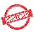 BUBBLEWRAP text on red grungy round stamp