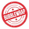 BUBBLEWRAP text on red round grungy stamp