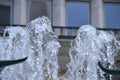 Bubbling fountain with clean, clear water