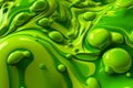 Bubbling green background. Generative ai