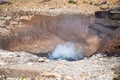 Bubbling hot water spring in Iceland geyser