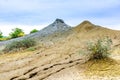 andscape with muddy volcano in Buzau, Paclele mari, Romania Royalty Free Stock Photo