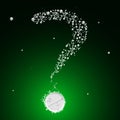 Bubbling question mark Royalty Free Stock Photo