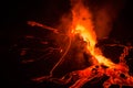 Bubbling lava in the mouth of Nyiragongo volcano, Congo