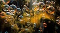 Bubbling Symphony: A Kaleidoscope of Soap Bubbles Royalty Free Stock Photo