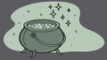 Bubbling Witch\'s Cauldron, Magical Potion and Spooky Brew, vector design Generative AI Royalty Free Stock Photo