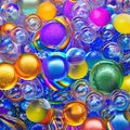 A bubbly and colorful texture with soap bubbles and rainbow colors4, Generative AI