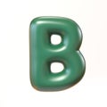 Bubbly 3d font letter B