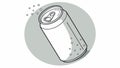 Bubbly soda can icon for refreshing soft drinks, vector design Generative AI Royalty Free Stock Photo