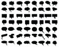 Black speech bubbles Royalty Free Stock Photo