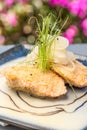 Bubu Arare Crusted Salmon Royalty Free Stock Photo