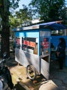 Bubur Ayam being sold from a Gerobak Street Food Cart Royalty Free Stock Photo