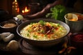Bubur Ayam, a savory Indonesian rice porridge with shredded chicken