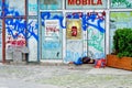 Bucarest, Romania - july 2 2023 : homeless woman