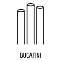 Bucatini icon, outline style