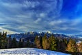 Bucegi Mountain Panoramic view Royalty Free Stock Photo