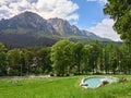 Bucegi mountains as seen from Busteni