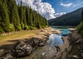 Bucegi Mountains , Bolboci lake Royalty Free Stock Photo