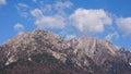 Bucegi mountains, Caraiman and Costila steep rocky cliffs Royalty Free Stock Photo