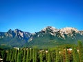 Bucegi mountains, Caraiman peak - image from Busteni resort, Romania Royalty Free Stock Photo