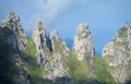 Bucegi Mountains in centralÃÂ Romania with unusual rock formations SphinxÃÂ andÃÂ Babele Royalty Free Stock Photo
