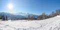 Bucegi mountains from Trei Brazi