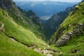 Bucegi Mountains Valley panorama Carpathians in Romania Royalty Free Stock Photo