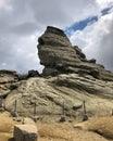 The Bucegi Sphinx, Bucegi Plateau over 2000 meters, Carpathian Mountain, Prahova Valley, Romania Royalty Free Stock Photo