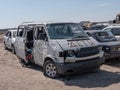 Dump of shot civilian cars by Russian occupiers in Ukraine.