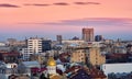 Bucharest Aerial View at Sunset Royalty Free Stock Photo