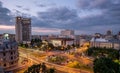 Bucharest Aerial View Sunset Royalty Free Stock Photo