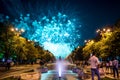 Bucharest anniversary days, fireworks party and celebration