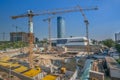 Bucharest, August, 19, 2014 - construction site near Skytower B