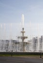 Bucharest central city fountain Royalty Free Stock Photo