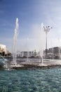 Bucharest central city fountain Royalty Free Stock Photo