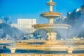 Bucharest central city fountain Royalty Free Stock Photo