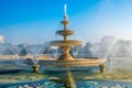 Bucharest central city fountain Royalty Free Stock Photo